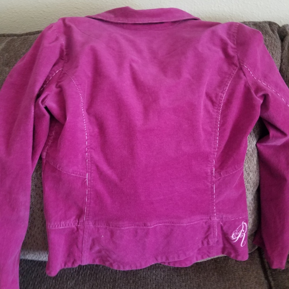 Structured three-button corduroy jacket, Rusty - Picture 2 of 3